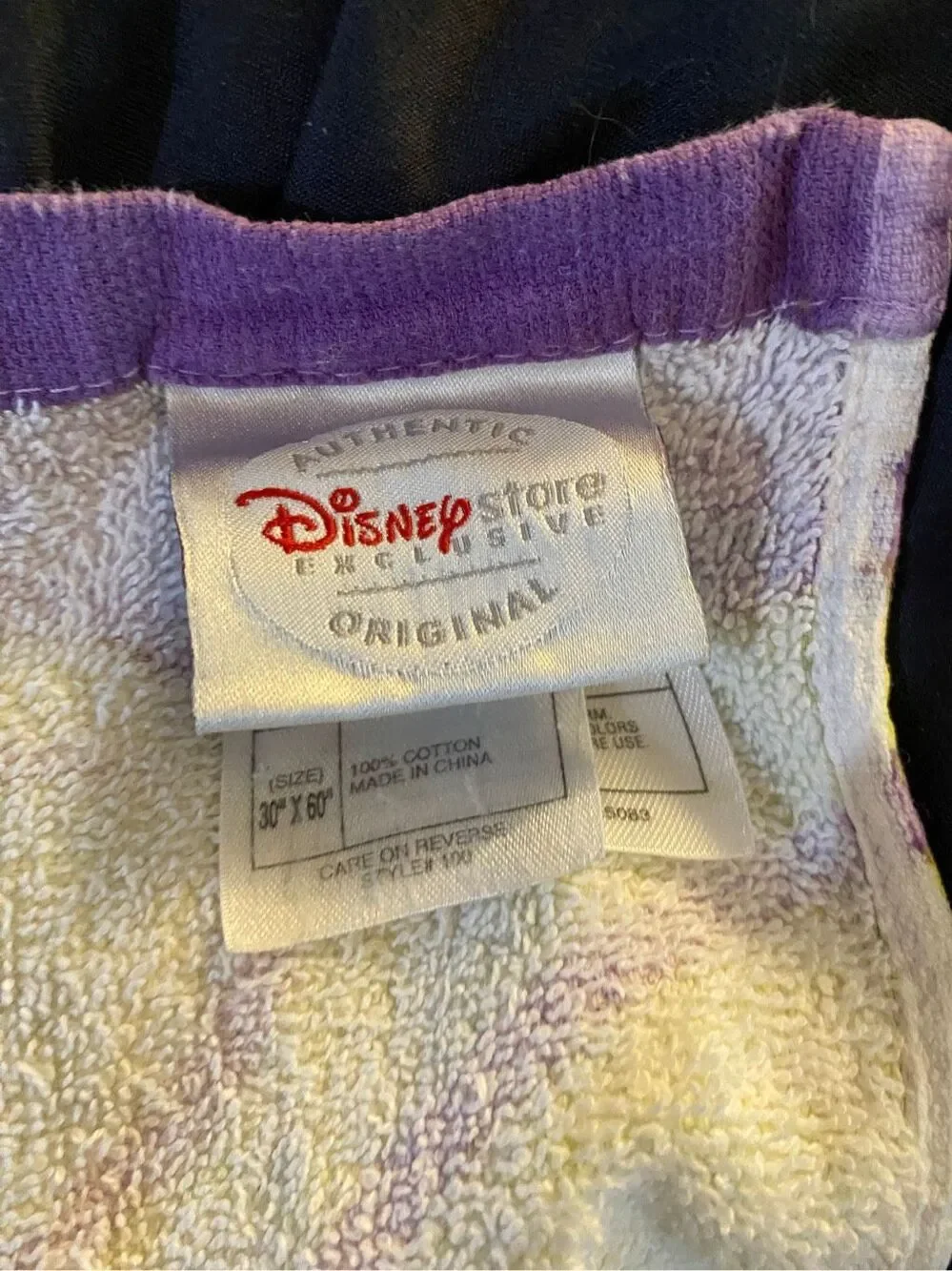 VTG Disney store Tinker Bell 100% cotton beach towel 30 x 60